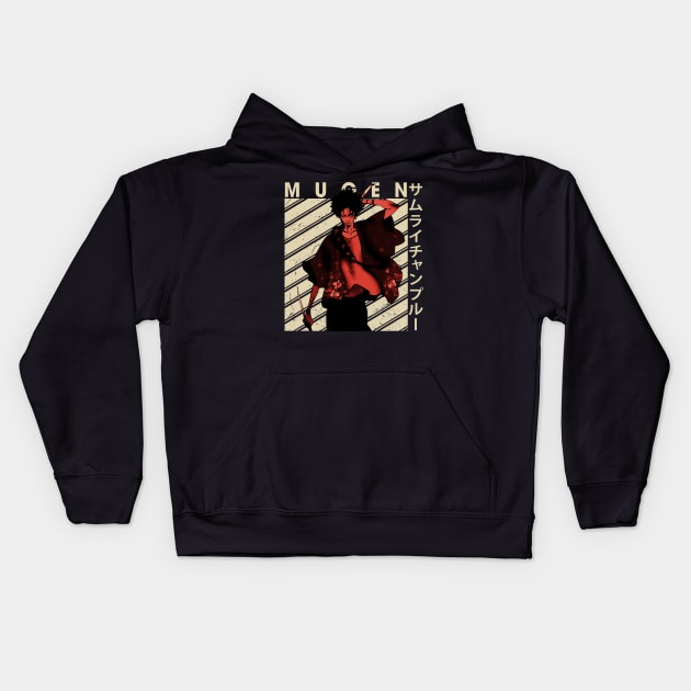 Retro Mugen Japanese Anime Kids Hoodie by Cierra Bauch